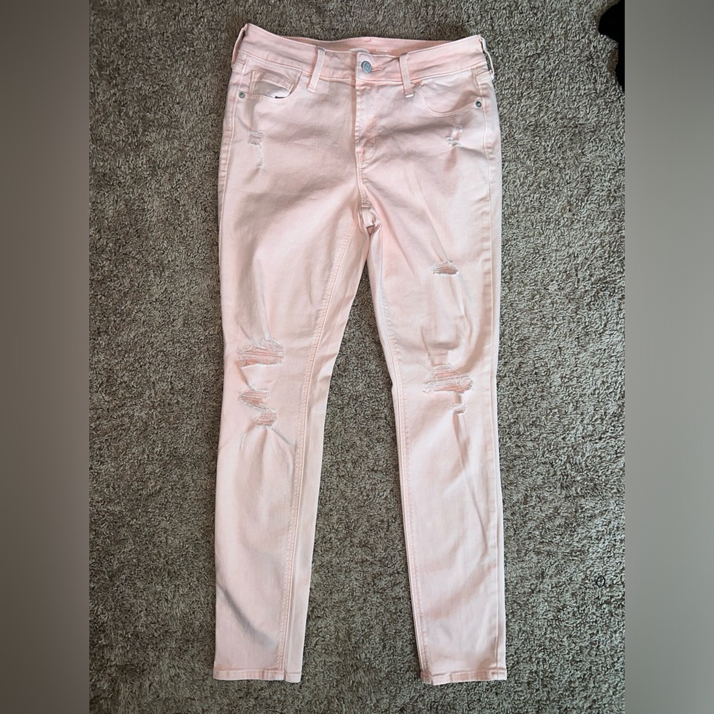 Old navy size 6 pink super skinny jeans